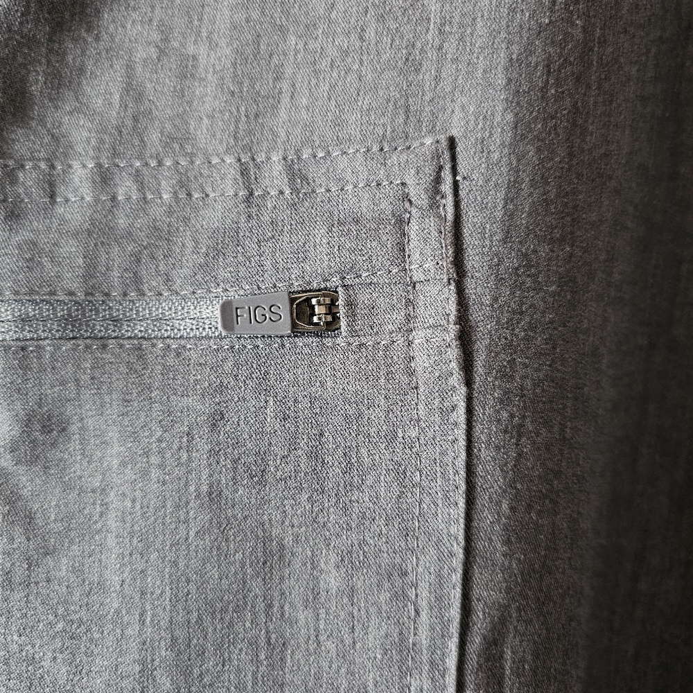FIGS gray jogger scrub pants string tie Size L - Picture 4 of 8